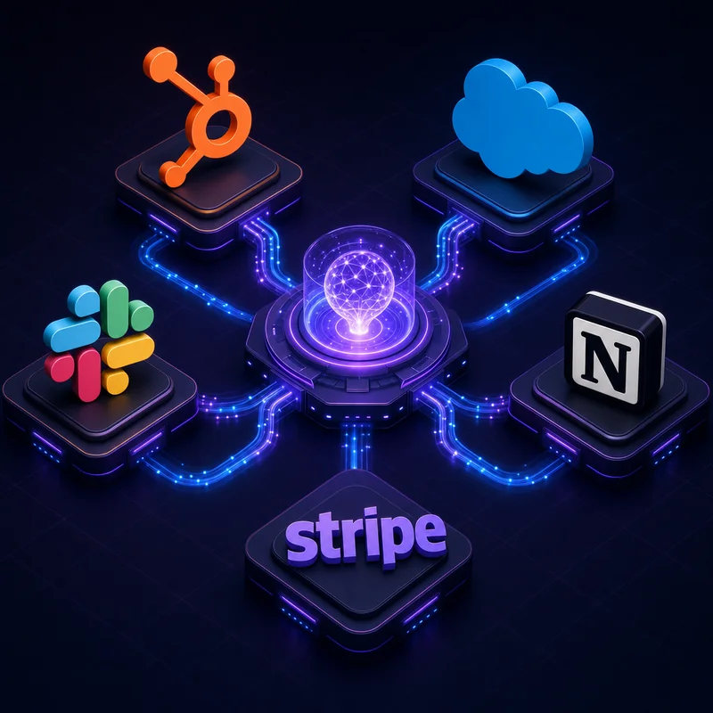 Stylized workflow pipeline illustration